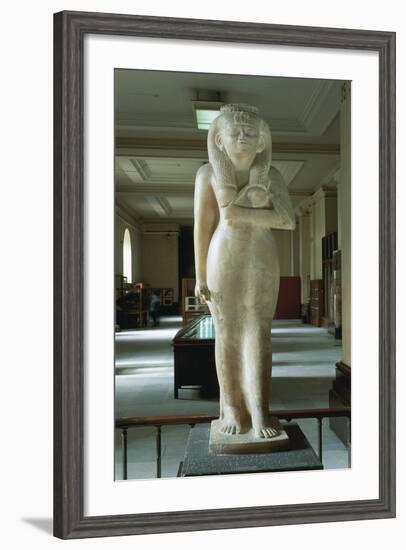 Egypt, Cairo, Egyptian Museum, Alabaster Statue of Amenirdis with Basalt Base, from Karnak-null-Framed Giclee Print