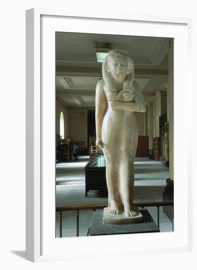Egypt, Cairo, Egyptian Museum, Alabaster Statue of Amenirdis with Basalt Base, from Karnak-null-Framed Giclee Print