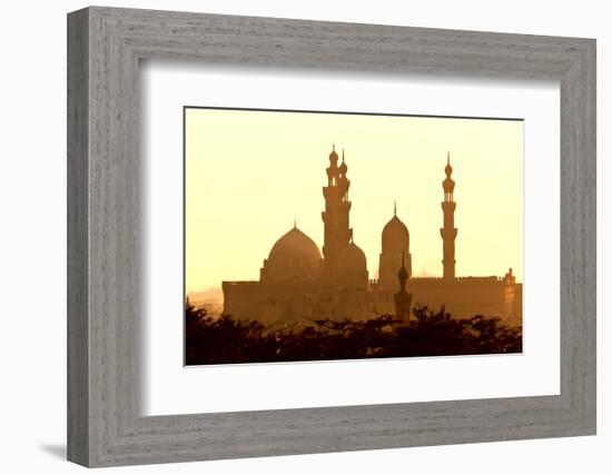 Egypt, Cairo, Mosque-Madrassa of Sultan Hassan in Backlight-Catharina Lux-Framed Photographic Print