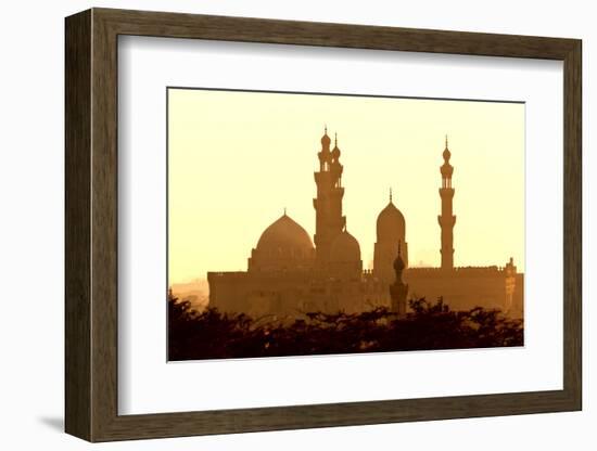 Egypt, Cairo, Mosque-Madrassa of Sultan Hassan in Backlight-Catharina Lux-Framed Photographic Print