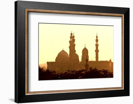 Egypt, Cairo, Mosque-Madrassa of Sultan Hassan in Backlight-Catharina Lux-Framed Photographic Print