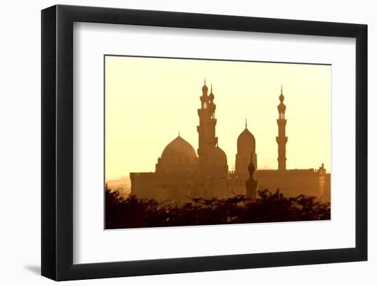 Egypt, Cairo, Mosque-Madrassa of Sultan Hassan in Backlight-Catharina Lux-Framed Photographic Print