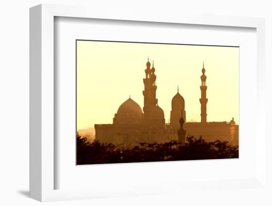 Egypt, Cairo, Mosque-Madrassa of Sultan Hassan in Backlight-Catharina Lux-Framed Photographic Print