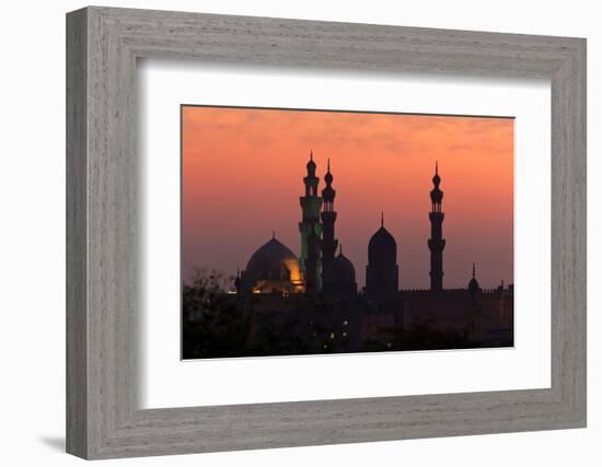 Egypt, Cairo, Mosque-Madrassa of Sultan Hassan in Backlight-Catharina Lux-Framed Photographic Print