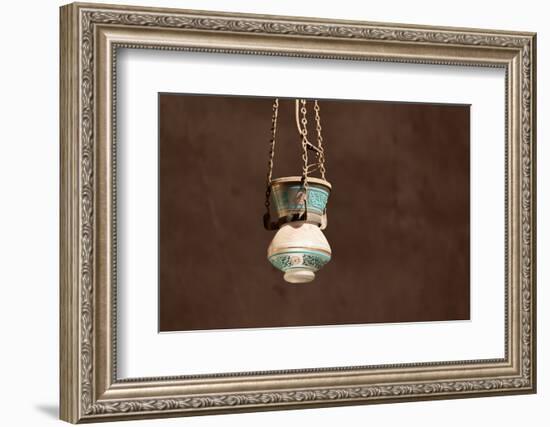 Egypt, Cairo, Mosque-Madrassa of Sultan Hassan, Lamp-Catharina Lux-Framed Photographic Print