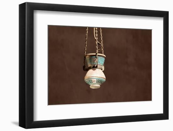 Egypt, Cairo, Mosque-Madrassa of Sultan Hassan, Lamp-Catharina Lux-Framed Photographic Print