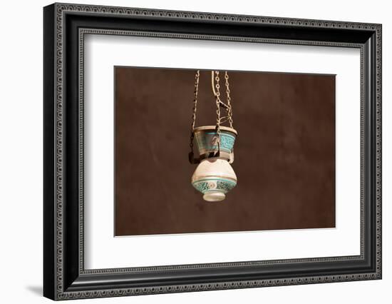 Egypt, Cairo, Mosque-Madrassa of Sultan Hassan, Lamp-Catharina Lux-Framed Photographic Print