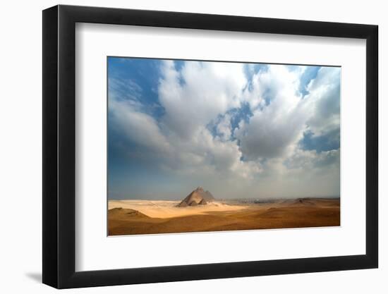 Egypt, Cairo, Pyramids of Giza, Desert, Clouds-Catharina Lux-Framed Photographic Print