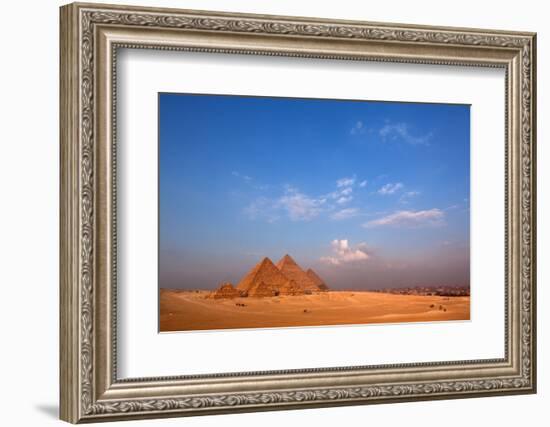 Egypt, Cairo, Pyramids of Giza, Evening Light-Catharina Lux-Framed Photographic Print