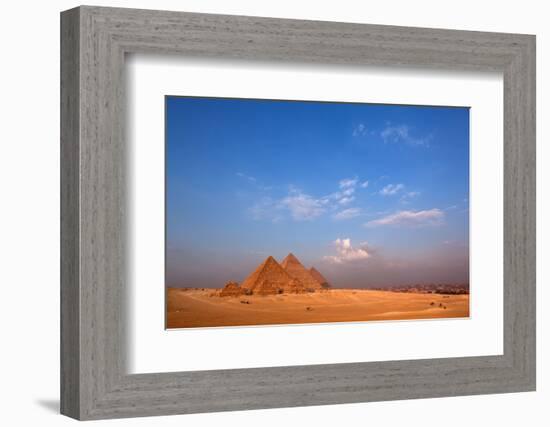 Egypt, Cairo, Pyramids of Giza, Evening Light-Catharina Lux-Framed Photographic Print