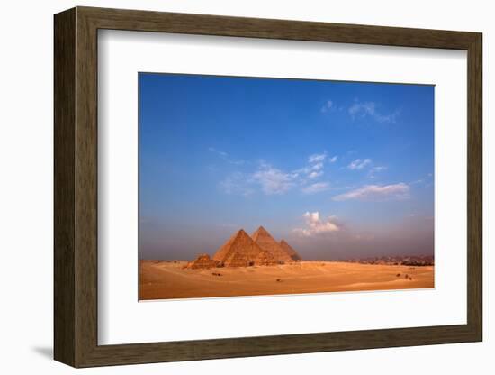 Egypt, Cairo, Pyramids of Giza, Evening Light-Catharina Lux-Framed Photographic Print