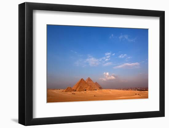 Egypt, Cairo, Pyramids of Giza, Evening Light-Catharina Lux-Framed Photographic Print