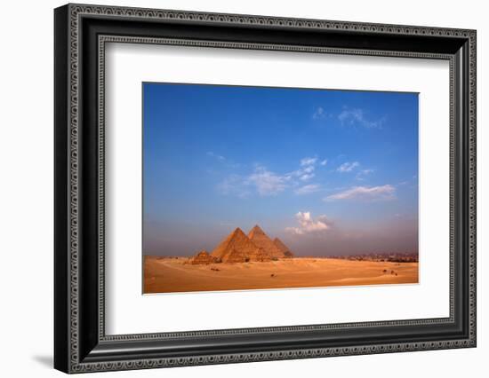 Egypt, Cairo, Pyramids of Giza, Evening Light-Catharina Lux-Framed Photographic Print