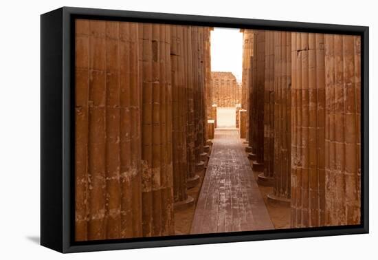 Egypt, Cairo, Saqqara, Colonnade of the Djoser-Catharina Lux-Framed Premier Image Canvas