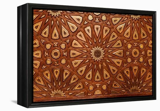 Egypt, Cairo, Sultan Hasan Mosque, Mausoleum, Tomb Ornament, Ornamental Art-Catharina Lux-Framed Premier Image Canvas