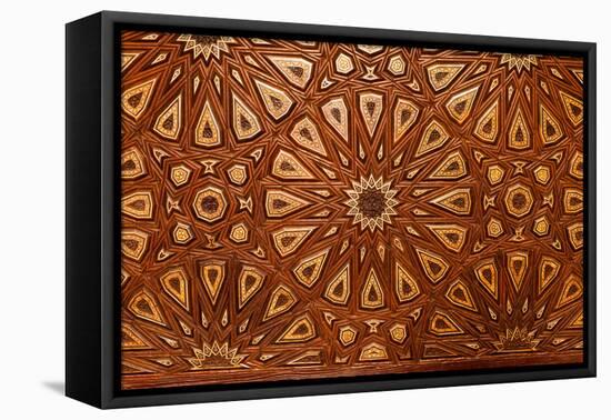 Egypt, Cairo, Sultan Hasan Mosque, Mausoleum, Tomb Ornament, Ornamental Art-Catharina Lux-Framed Premier Image Canvas