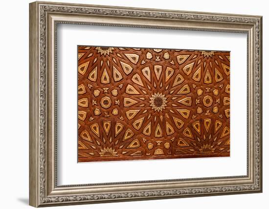 Egypt, Cairo, Sultan Hasan Mosque, Mausoleum, Tomb Ornament, Ornamental Art-Catharina Lux-Framed Photographic Print