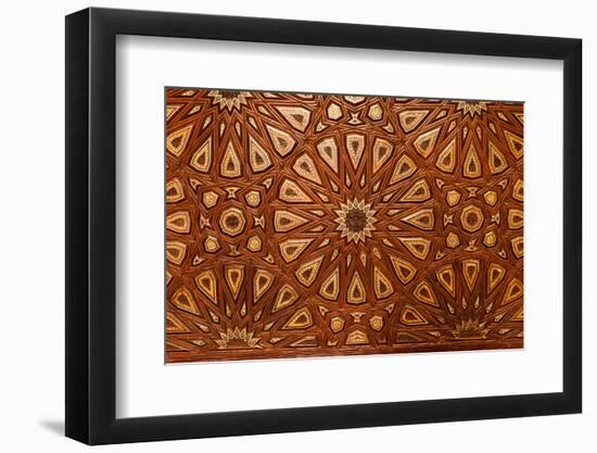 Egypt, Cairo, Sultan Hasan Mosque, Mausoleum, Tomb Ornament, Ornamental Art-Catharina Lux-Framed Photographic Print