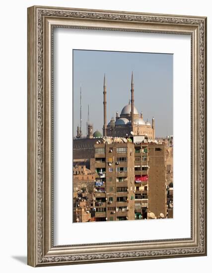 Egypt, Cairo, View from Mosque of Ibn Tulun on Old Town and Citadel-Catharina Lux-Framed Photographic Print