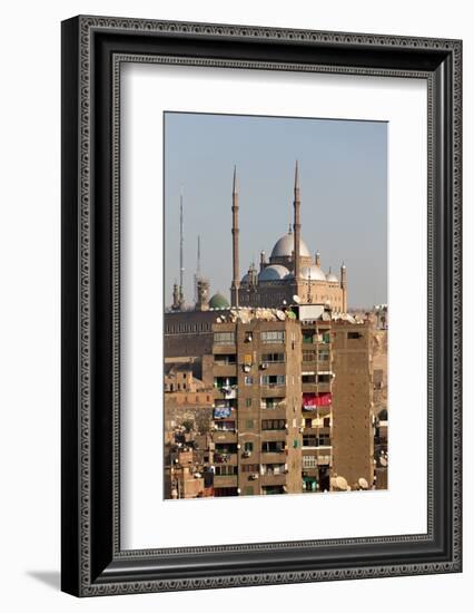 Egypt, Cairo, View from Mosque of Ibn Tulun on Old Town and Citadel-Catharina Lux-Framed Photographic Print