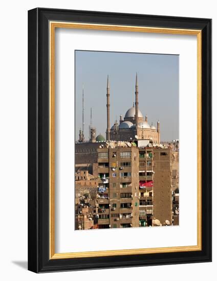 Egypt, Cairo, View from Mosque of Ibn Tulun on Old Town and Citadel-Catharina Lux-Framed Photographic Print