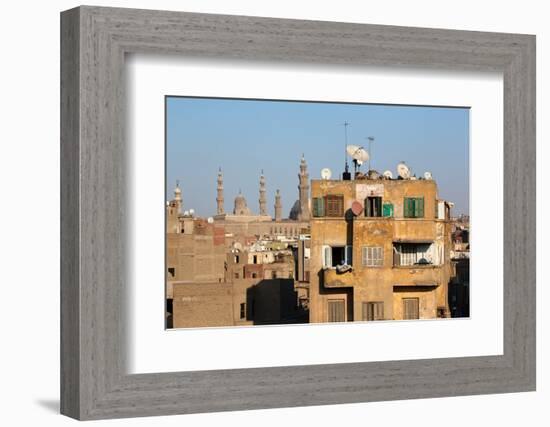 Egypt, Cairo, View from Mosque of Ibn Tulun on Old Town Facades-Catharina Lux-Framed Photographic Print