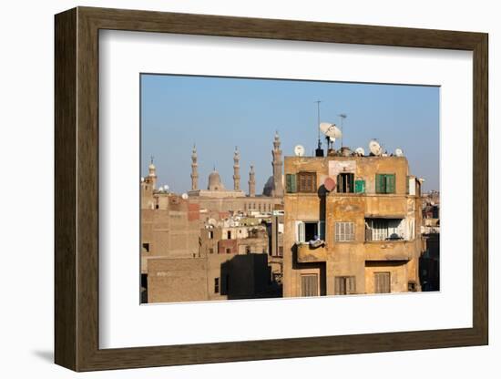 Egypt, Cairo, View from Mosque of Ibn Tulun on Old Town Facades-Catharina Lux-Framed Photographic Print