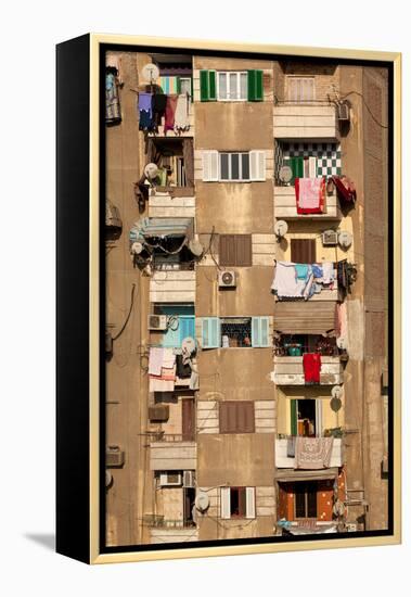 Egypt, Cairo, View from Mosque of Ibn Tulun on Old Town House-Catharina Lux-Framed Premier Image Canvas