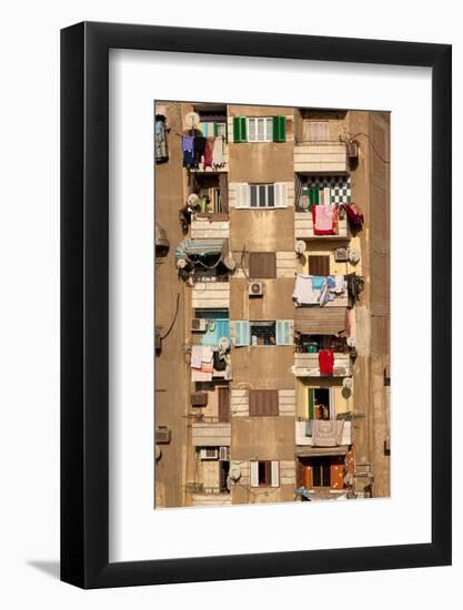 Egypt, Cairo, View from Mosque of Ibn Tulun on Old Town House-Catharina Lux-Framed Photographic Print