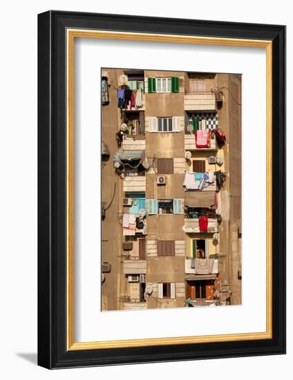 Egypt, Cairo, View from Mosque of Ibn Tulun on Old Town House-Catharina Lux-Framed Photographic Print