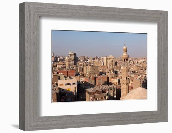Egypt, Cairo, View from Mosque of Ibn Tulun on Old Town-Catharina Lux-Framed Photographic Print