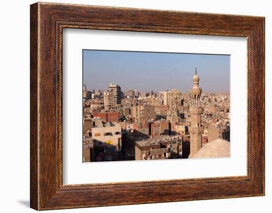 Egypt, Cairo, View from Mosque of Ibn Tulun on Old Town-Catharina Lux-Framed Photographic Print