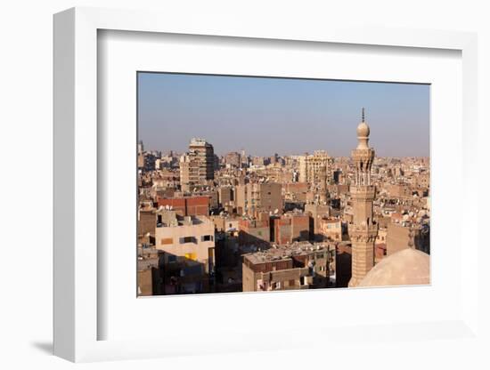 Egypt, Cairo, View from Mosque of Ibn Tulun on Old Town-Catharina Lux-Framed Photographic Print