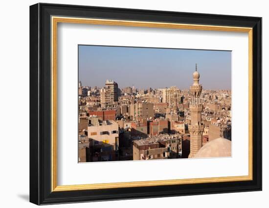 Egypt, Cairo, View from Mosque of Ibn Tulun on Old Town-Catharina Lux-Framed Photographic Print