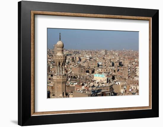 Egypt, Cairo, View from Mosque of Ibn Tulun on the Old Town-Catharina Lux-Framed Photographic Print