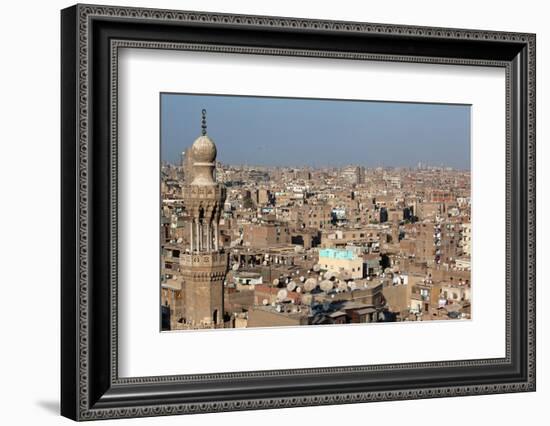 Egypt, Cairo, View from Mosque of Ibn Tulun on the Old Town-Catharina Lux-Framed Photographic Print