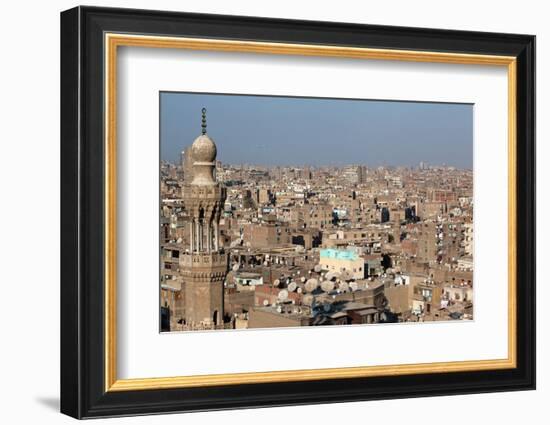 Egypt, Cairo, View from Mosque of Ibn Tulun on the Old Town-Catharina Lux-Framed Photographic Print