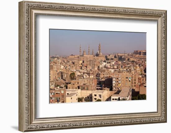 Egypt, Cairo, View from Mosque of Ibn Tulun to the Mosque-Madrassa of Sultan Hassan-Catharina Lux-Framed Photographic Print