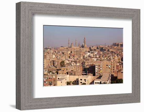 Egypt, Cairo, View from Mosque of Ibn Tulun to the Mosque-Madrassa of Sultan Hassan-Catharina Lux-Framed Photographic Print