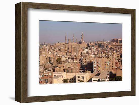 Egypt, Cairo, View from Mosque of Ibn Tulun to the Mosque-Madrassa of Sultan Hassan-Catharina Lux-Framed Photographic Print