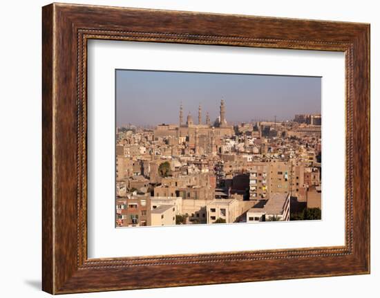 Egypt, Cairo, View from Mosque of Ibn Tulun to the Mosque-Madrassa of Sultan Hassan-Catharina Lux-Framed Photographic Print