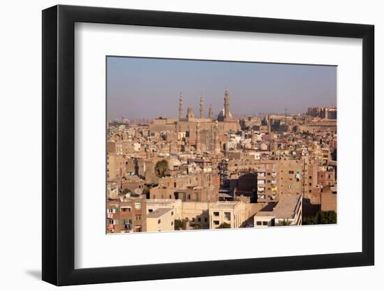 Egypt, Cairo, View from Mosque of Ibn Tulun to the Mosque-Madrassa of Sultan Hassan-Catharina Lux-Framed Photographic Print