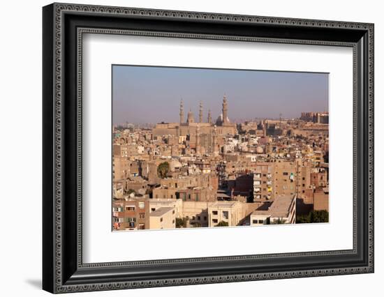 Egypt, Cairo, View from Mosque of Ibn Tulun to the Mosque-Madrassa of Sultan Hassan-Catharina Lux-Framed Photographic Print