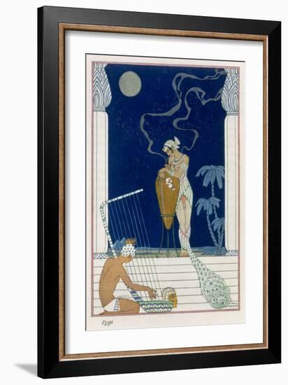 Egypt, from The Art of Perfume, c.1912-Georges Barbier-Framed Giclee Print