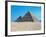 Egypt, Giza, Giza Pyramids, Pyramid of Chephren and Kheops Pyramid in the Background-null-Framed Giclee Print