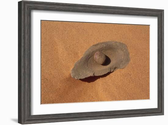 Egypt, Libyan-Nubian Sahara Desert, Surroundings of Gilf Kebir, Millstone-null-Framed Giclee Print