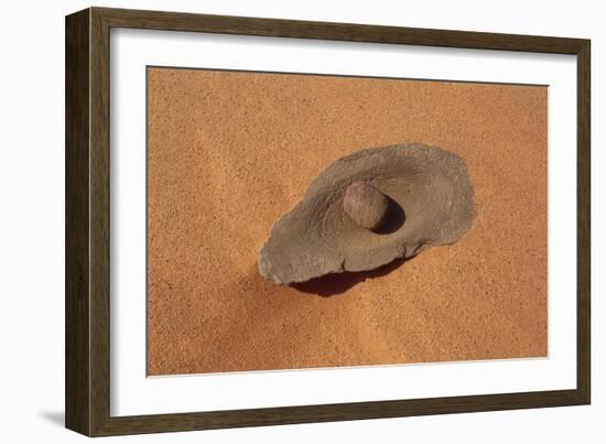 Egypt, Libyan-Nubian Sahara Desert, Surroundings of Gilf Kebir, Millstone-null-Framed Giclee Print