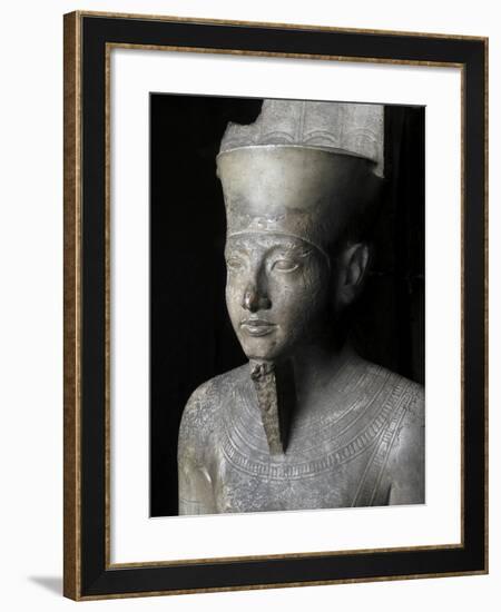 Egypt, Limestone Statue of God Amon of Karnak-null-Framed Giclee Print