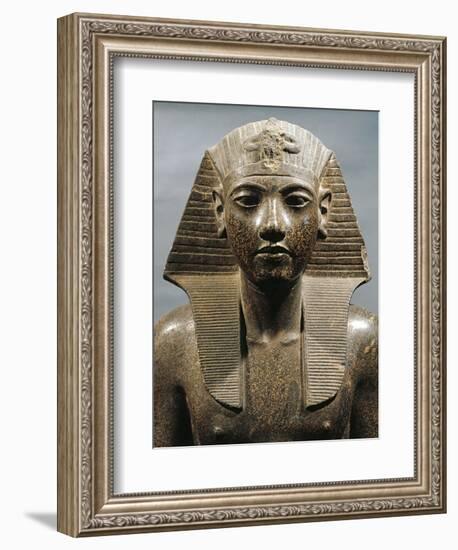 Egypt, Medinet Habu, Statue of Pharaoh Tutankhamun-null-Framed Giclee Print