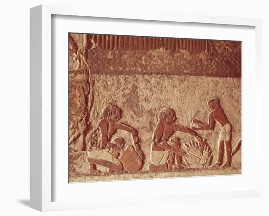 Egypt, Painted Relief of Bread Making-null-Framed Giclee Print
